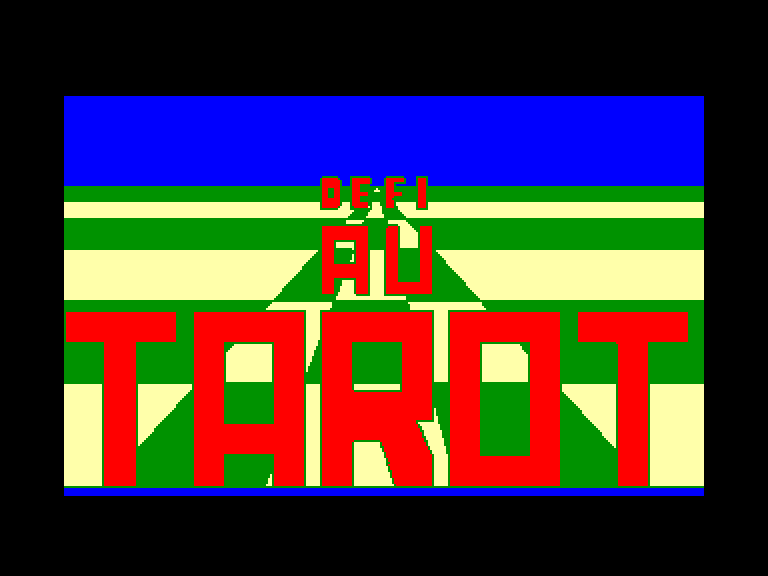 screenshot of the Amstrad CPC game Defi au tarot by GameBase CPC