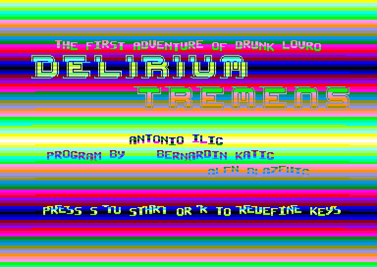 screenshot of the Amstrad CPC game Delirium Tremens by GameBase CPC