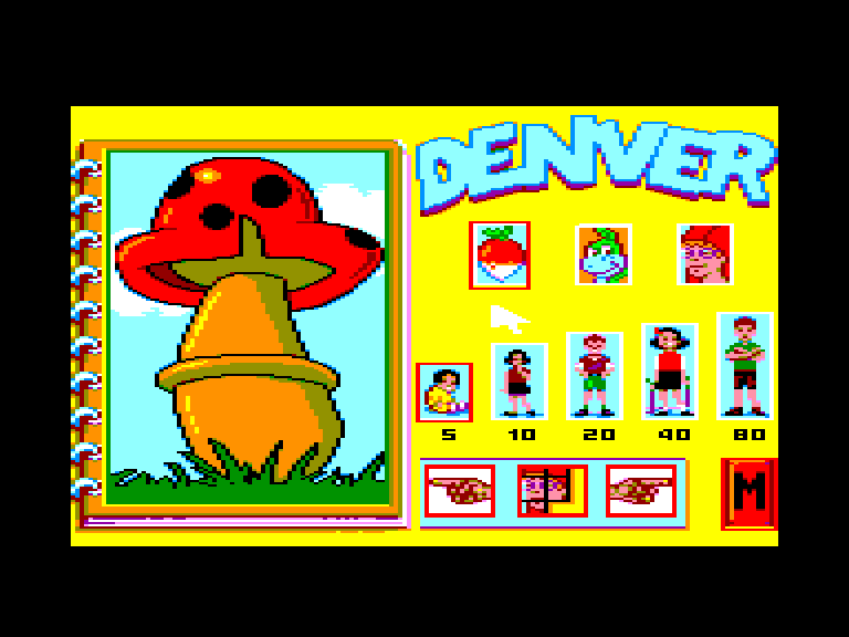 screenshot of the Amstrad CPC game Denver - Je decouvre les formes by GameBase CPC