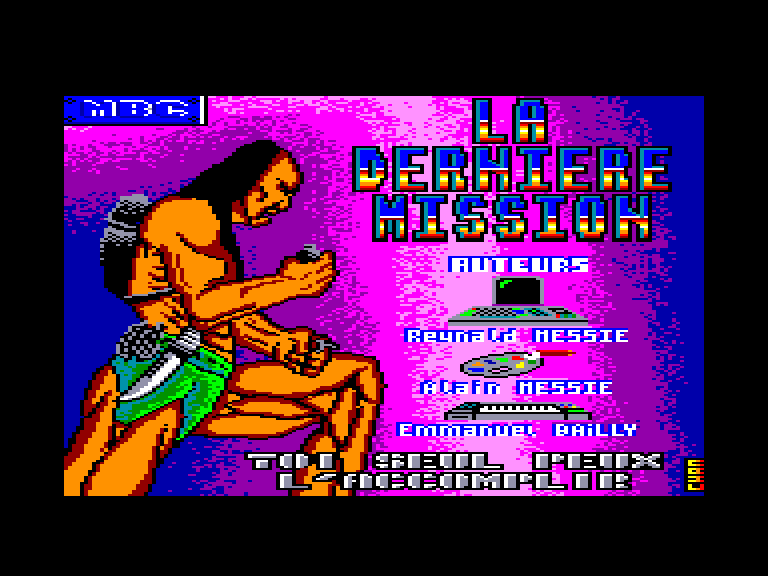 screenshot of the Amstrad CPC game Derniere mission (la) by GameBase CPC