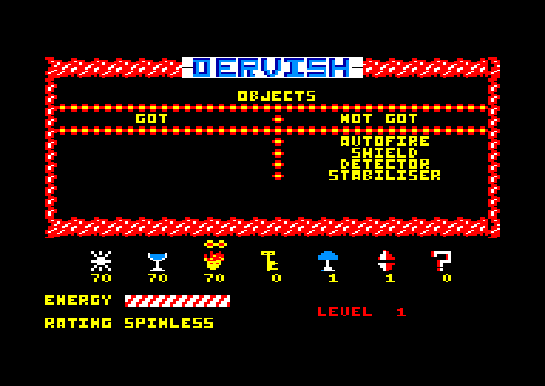 screenshot of the Amstrad CPC game Dervish by GameBase CPC