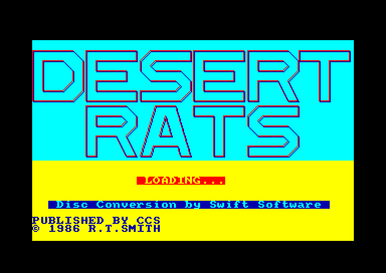 screenshot of the Amstrad CPC game Desert rats by GameBase CPC