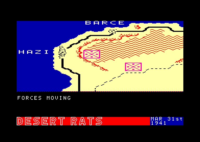 screenshot of the Amstrad CPC game Desert rats by GameBase CPC