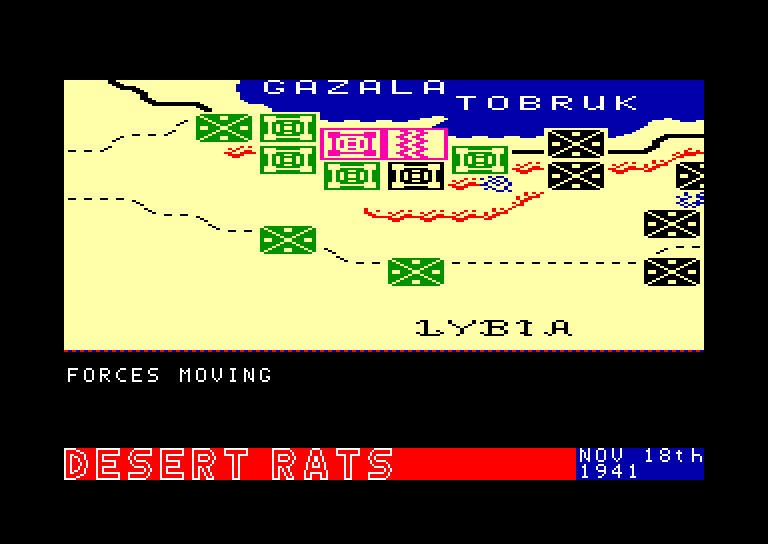 screenshot of the Amstrad CPC game Desert rats by GameBase CPC