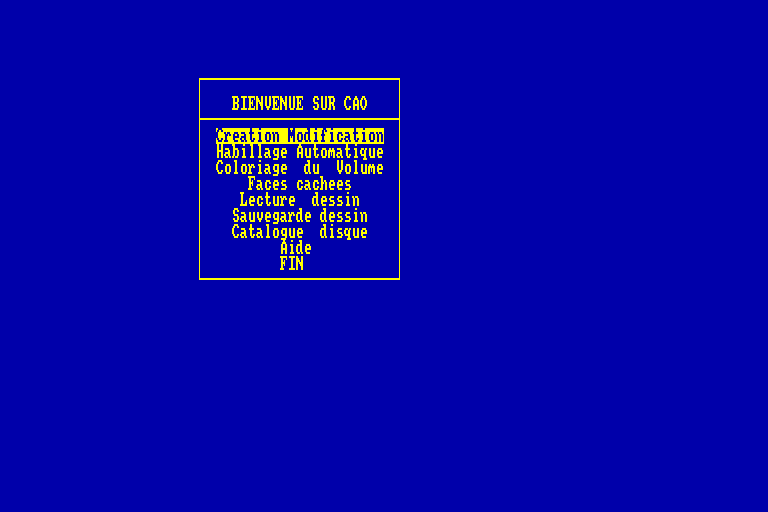 screenshot of the Amstrad CPC game Dessin 3D by GameBase CPC