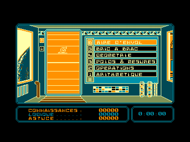 screenshot of the Amstrad CPC game Destination Maths CE1-CE2 by GameBase CPC