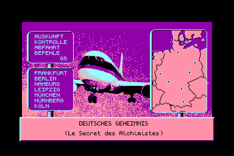 screenshot of the Amstrad CPC game Deutsches Geheimnis by GameBase CPC