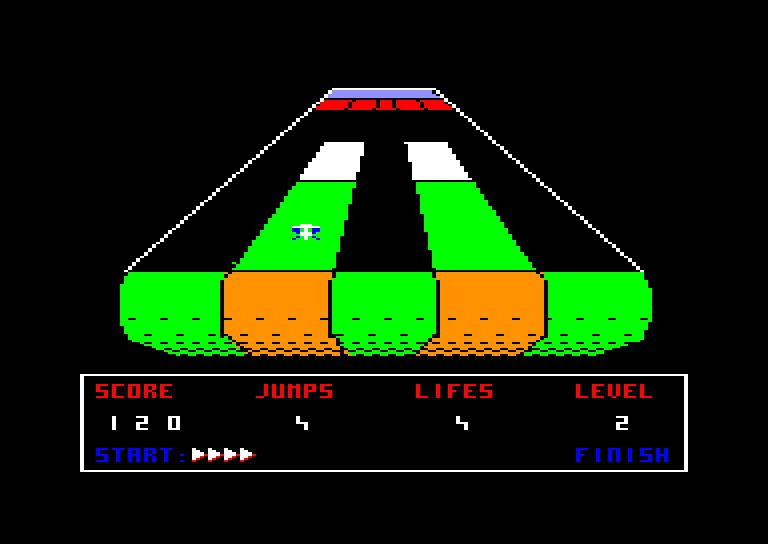 screenshot of the Amstrad CPC game Devil highway by GameBase CPC