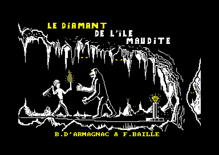 screenshot of the Amstrad CPC game Diamant de l'ile maudite (le) by GameBase CPC