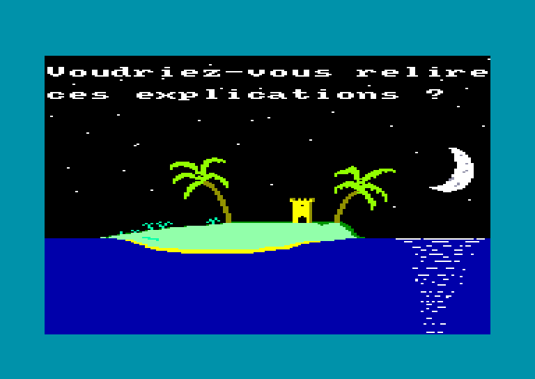 screenshot of the Amstrad CPC game Diamant de l'ile maudite (le) by GameBase CPC