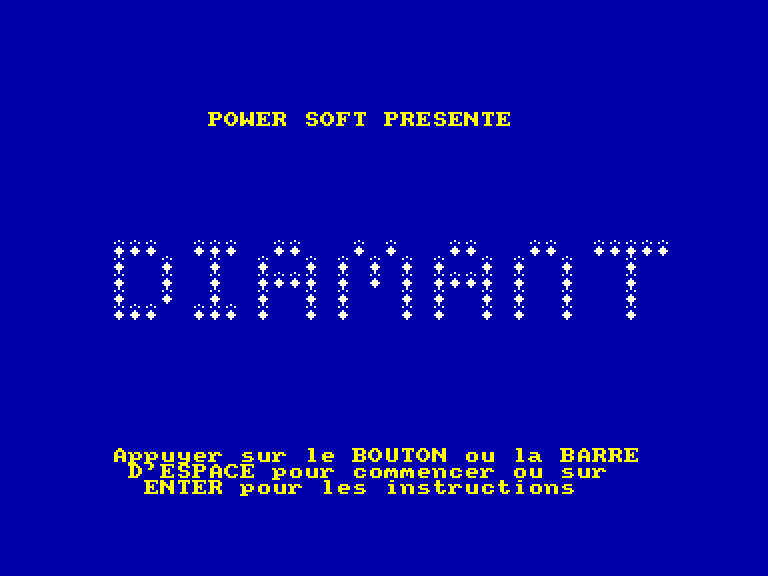 screenshot of the Amstrad CPC game Diamants de la peur (les) by GameBase CPC