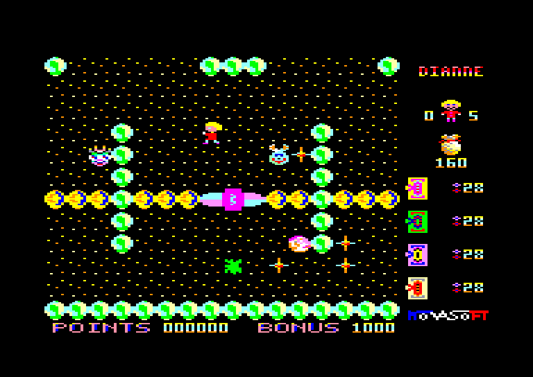 screenshot of the Amstrad CPC game Dianne - Mission Rubidiums by GameBase CPC