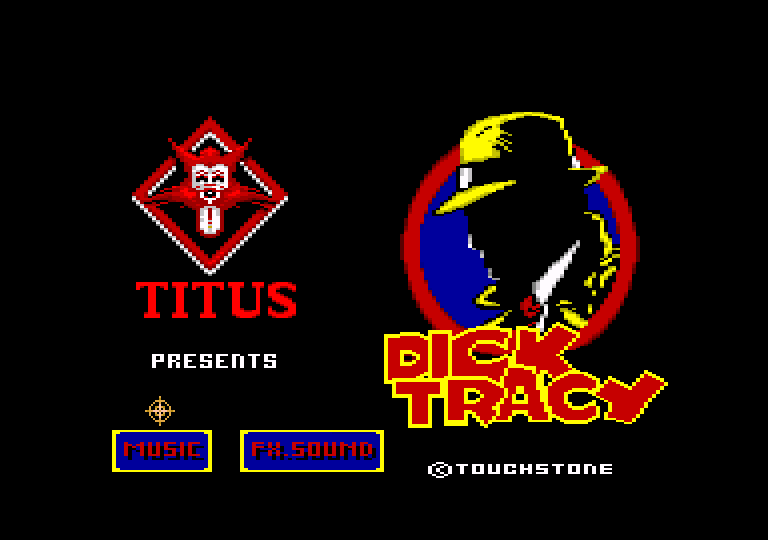 screenshot of the Amstrad CPC game Dick Tracy