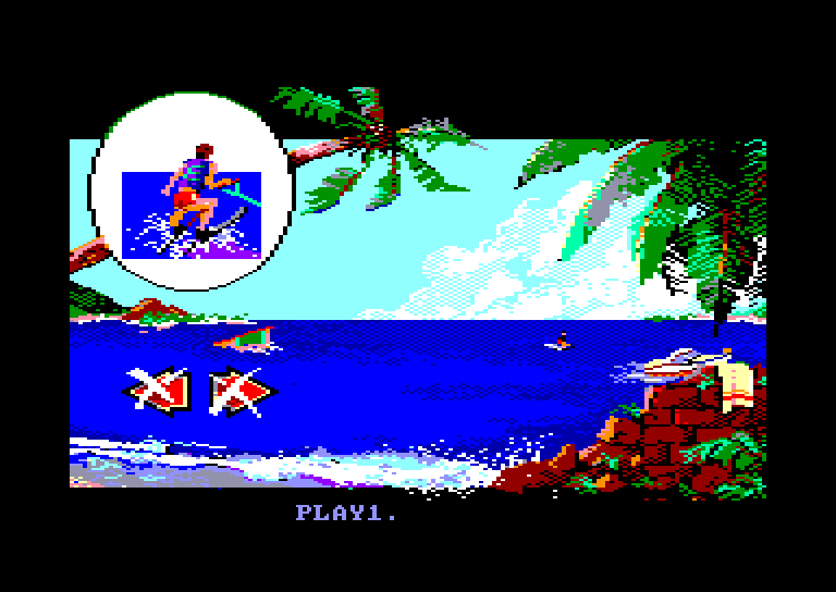 screenshot of the Amstrad CPC game Dieux de la Mer (les) by GameBase CPC