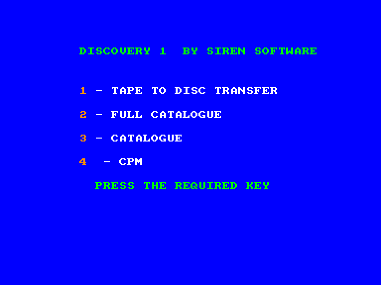 screenshot of the Amstrad CPC game Discovery Plus by GameBase CPC