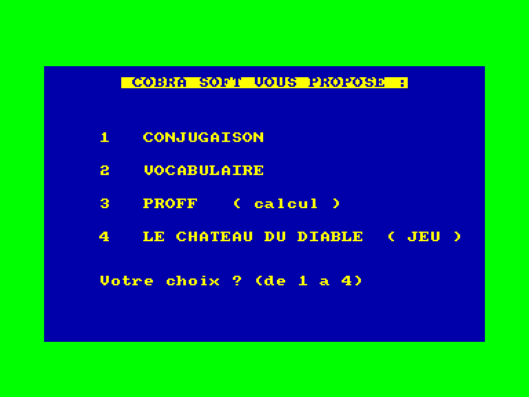 screenshot of the Amstrad CPC game Disquette Educative 4 by GameBase CPC