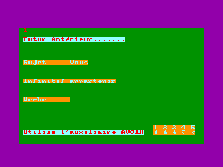 screenshot of the Amstrad CPC game Disquette Educative 4 by GameBase CPC