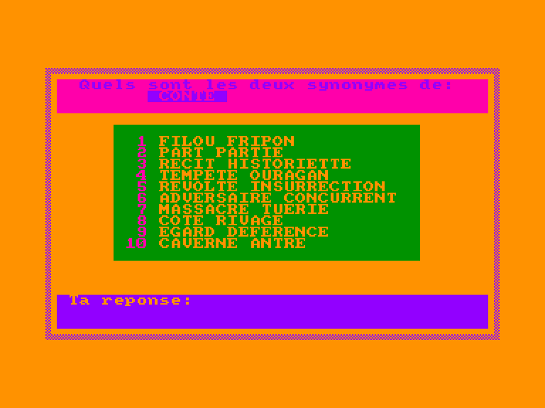 screenshot of the Amstrad CPC game Disquette Educative 4 by GameBase CPC