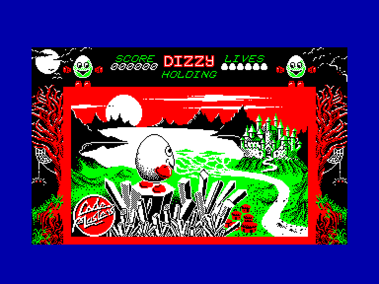 screenshot of the Amstrad CPC game Dizzy - The Ultimate Cartoon Adventure by GameBase CPC