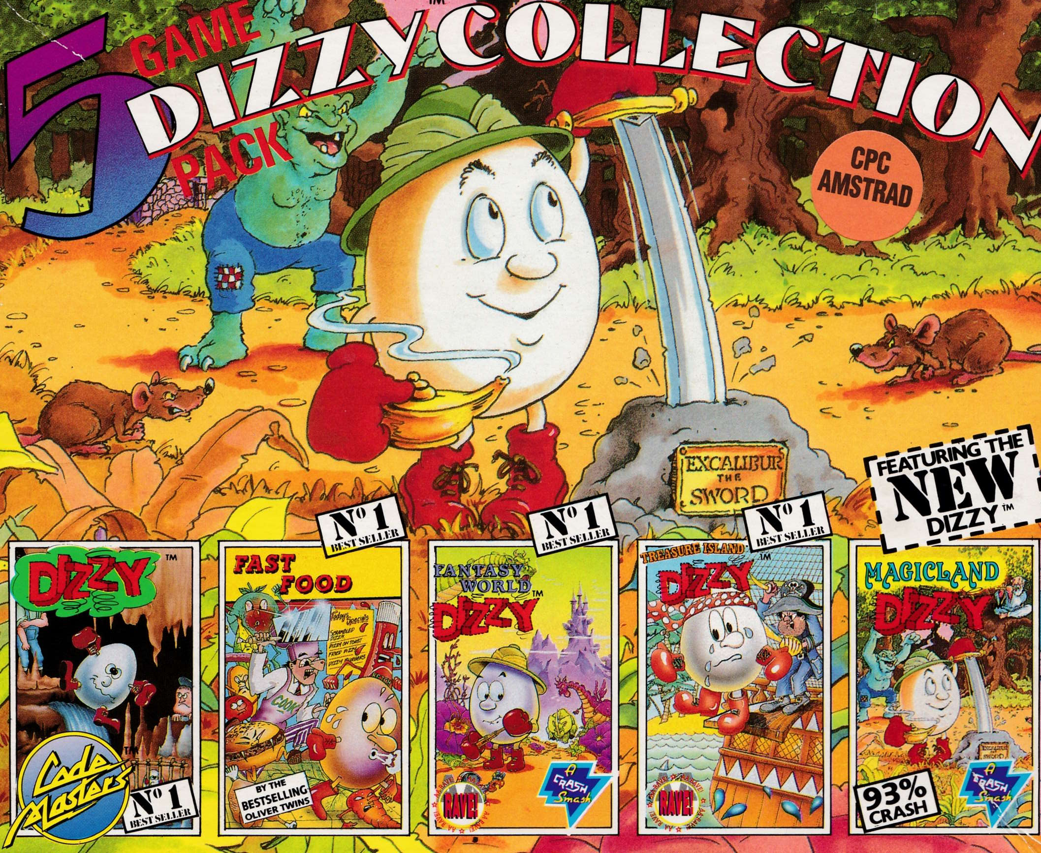 cover of the Amstrad CPC game Dizzy Collection  by GameBase CPC