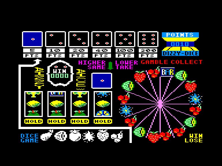 screenshot of the Amstrad CPC game Dizzy dice by GameBase CPC