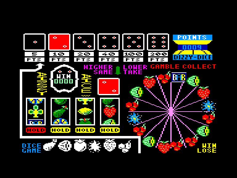 screenshot of the Amstrad CPC game Dizzy dice by GameBase CPC
