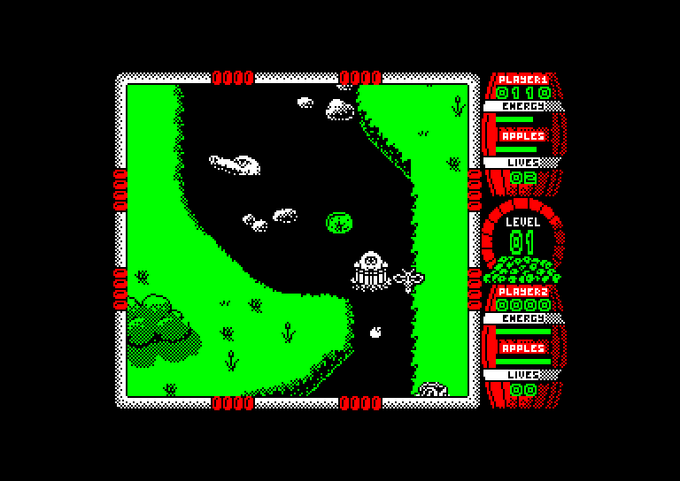 screenshot of the Amstrad CPC game Dizzy Down The Rapids by GameBase CPC