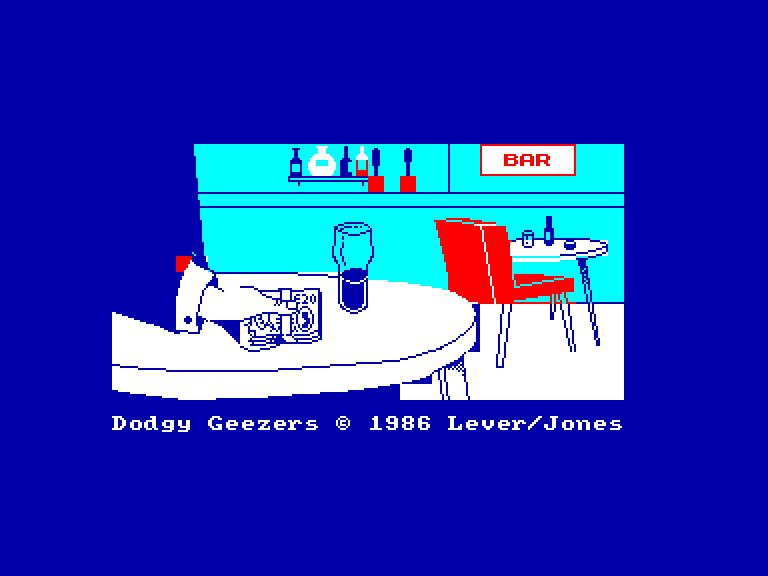 screenshot of the Amstrad CPC game Dodgy geezers by GameBase CPC