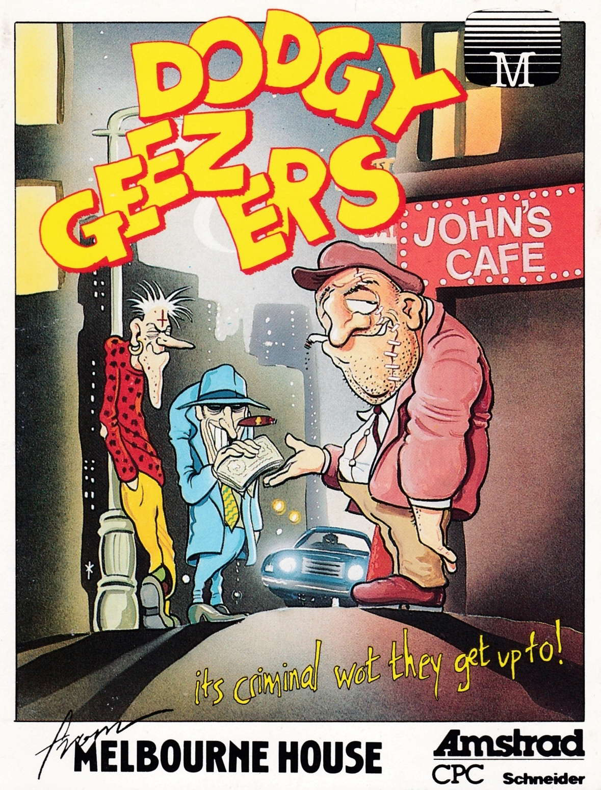 cover of the Amstrad CPC game Dodgy Geezers  by GameBase CPC