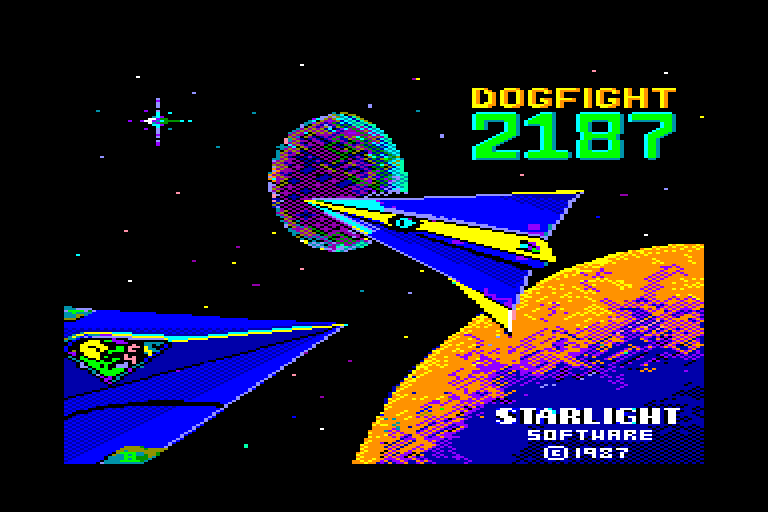 screenshot of the Amstrad CPC game Dogfight 2187 by GameBase CPC