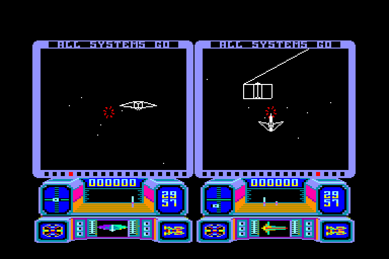 screenshot of the Amstrad CPC game Dogfight 2187 by GameBase CPC