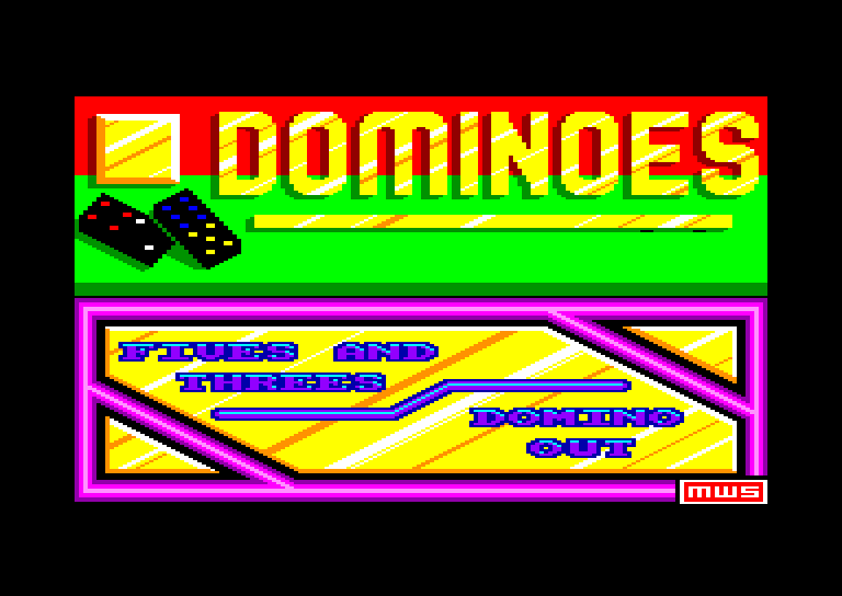 screenshot of the Amstrad CPC game Dominoes by GameBase CPC