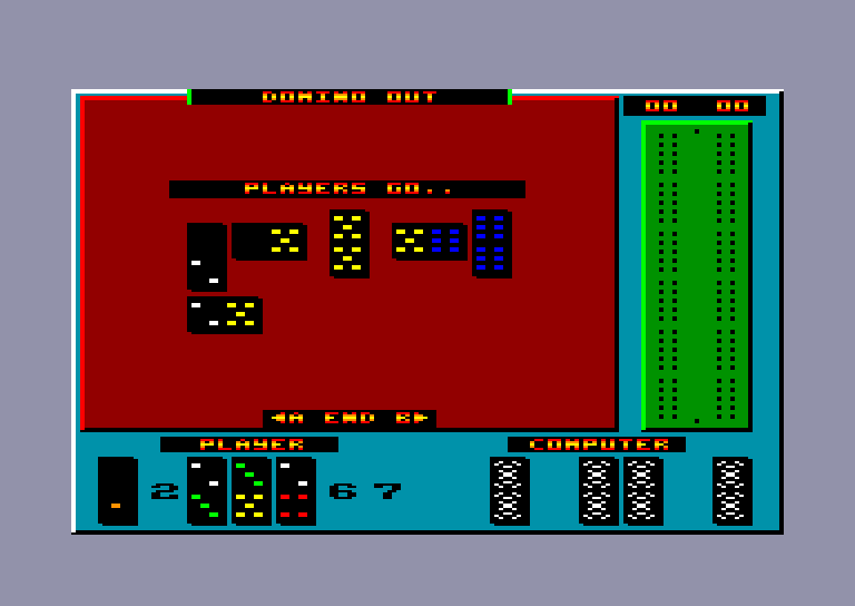 screenshot of the Amstrad CPC game Dominoes by GameBase CPC