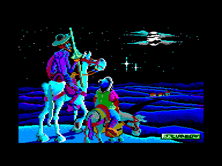 screenshot of the Amstrad CPC game Don Quijote de la Mancha by GameBase CPC