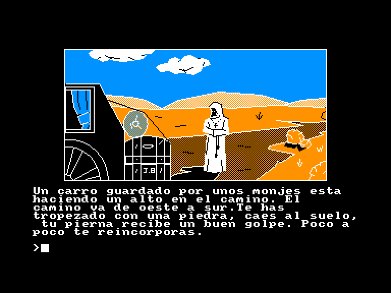 screenshot of the Amstrad CPC game Don Quijote de la Mancha by GameBase CPC
