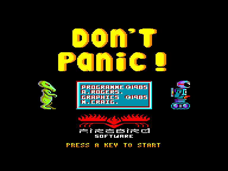 screenshot of the Amstrad CPC game Don't panic by GameBase CPC