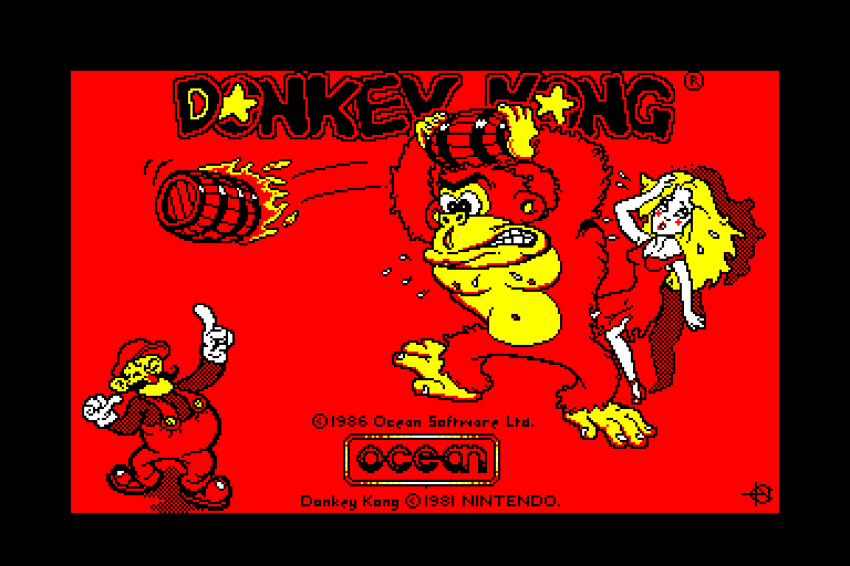 screenshot of the Amstrad CPC game Donkey Kong by GameBase CPC