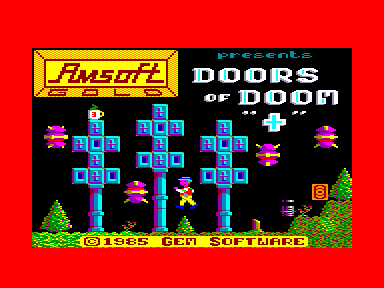 screenshot of the Amstrad CPC game Doors of Doom + by GameBase CPC