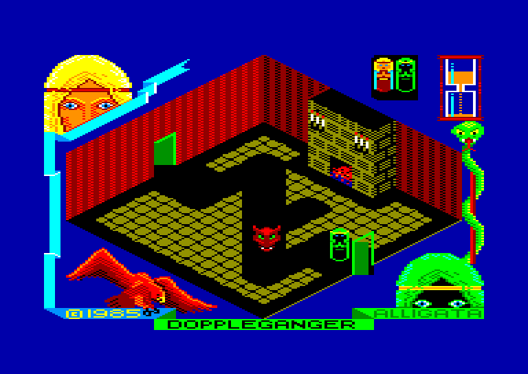screenshot of the Amstrad CPC game Doppleganger by GameBase CPC