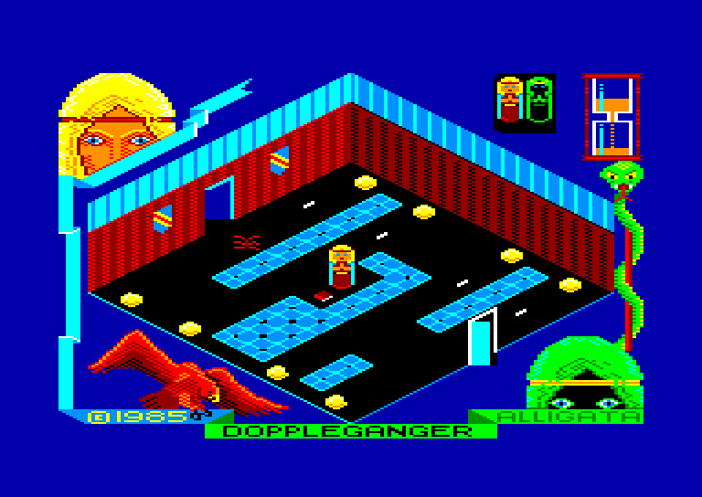 screenshot of the Amstrad CPC game Doppleganger by GameBase CPC