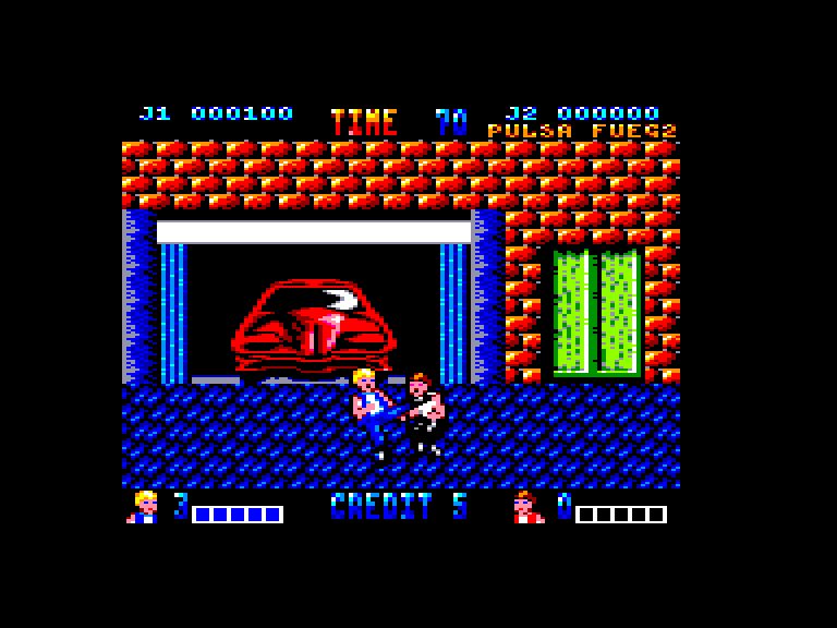 screenshot of the Amstrad CPC game Double Dragon (Mastertronic) by GameBase CPC