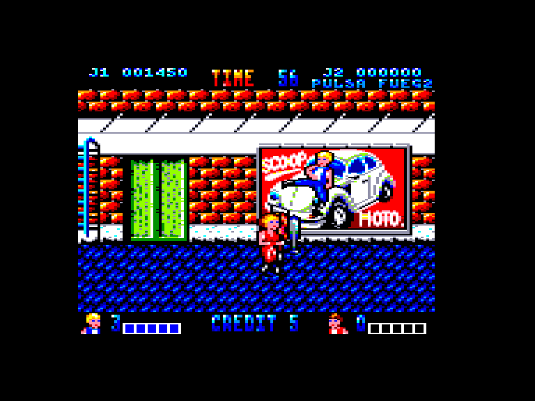screenshot of the Amstrad CPC game Double Dragon (Mastertronic) by GameBase CPC