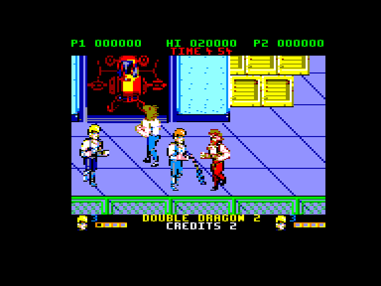screenshot of the Amstrad CPC game Double Dragon II - The Revenge by GameBase CPC