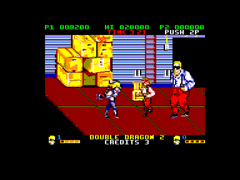 screenshot of the Amstrad CPC game Double Dragon II - The Revenge by GameBase CPC