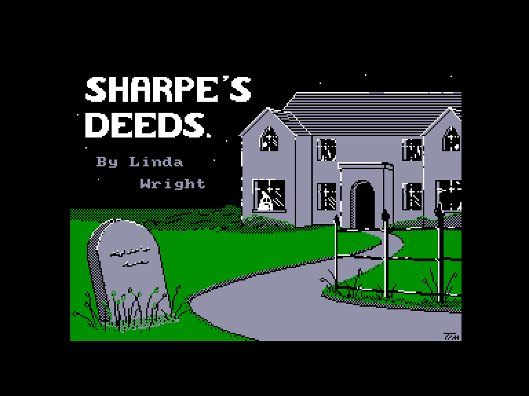 screenshot of the Amstrad CPC game Double Gold - Black Fountain & Sharpe's Deeds by GameBase CPC