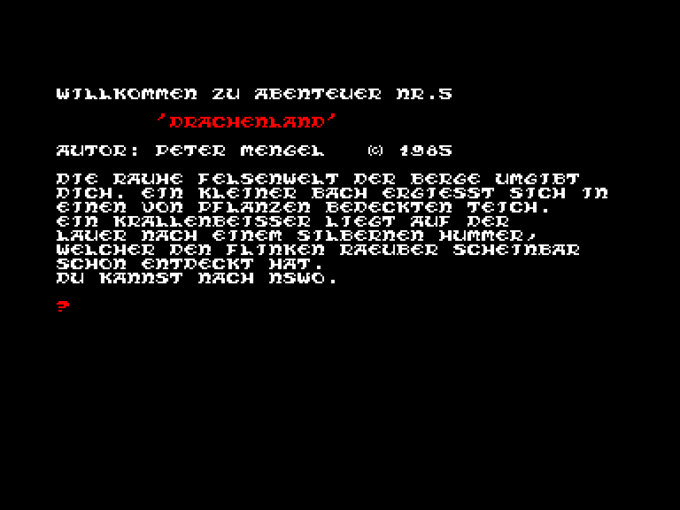 screenshot of the Amstrad CPC game Drachenland by GameBase CPC