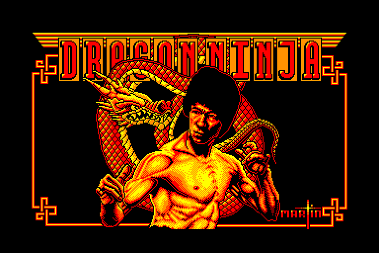 screenshot of the Amstrad CPC game Dragon ninja (bad dudes vs) by GameBase CPC