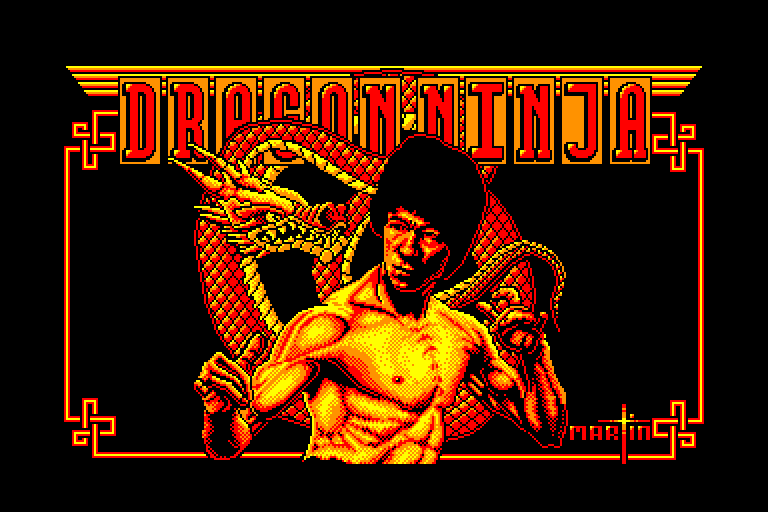 screenshot of the Amstrad CPC game Dragon Ninja by GameBase CPC