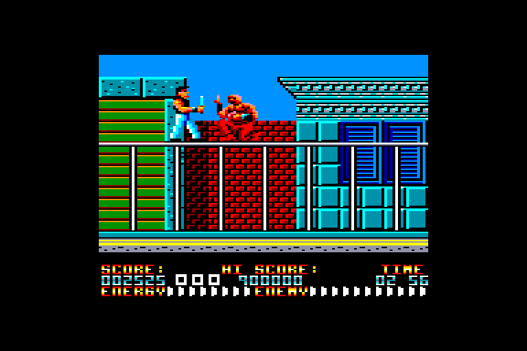 screenshot of the Amstrad CPC game Dragon Ninja by GameBase CPC