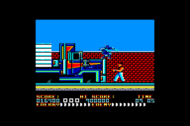 screenshot of the Amstrad CPC game Dragon Ninja by GameBase CPC